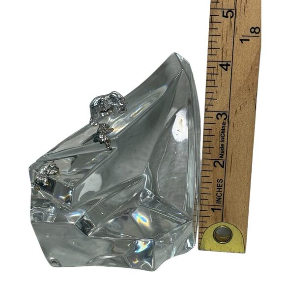 The Franklin Mint James Carpenter Crystal Caper Sterling Polar Bear Iceberg 1987 - Picture 15 of 16